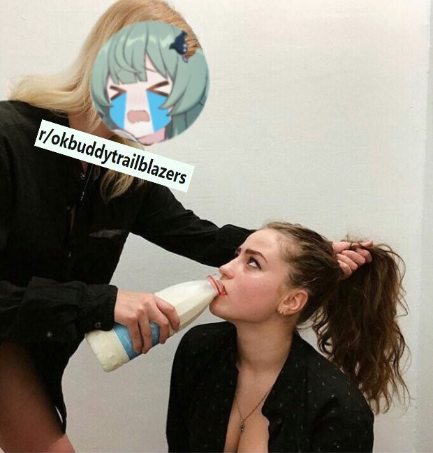 Create meme: drinking milk, forced to drink milk original, a girl gives milk to another