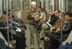 Create meme: beggars SPb, the Moscow metro, disabled people in the subway beggars