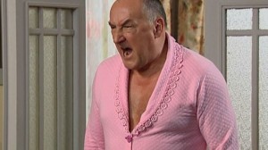 Создать мем: николай петрович в розовом халате, Мужчина, воронины николай петрович мем