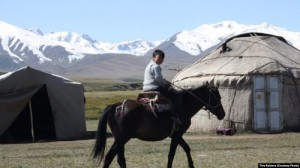 Create meme: Kyrgyz, Yurt steppe horse pictures, m Kyrgyz