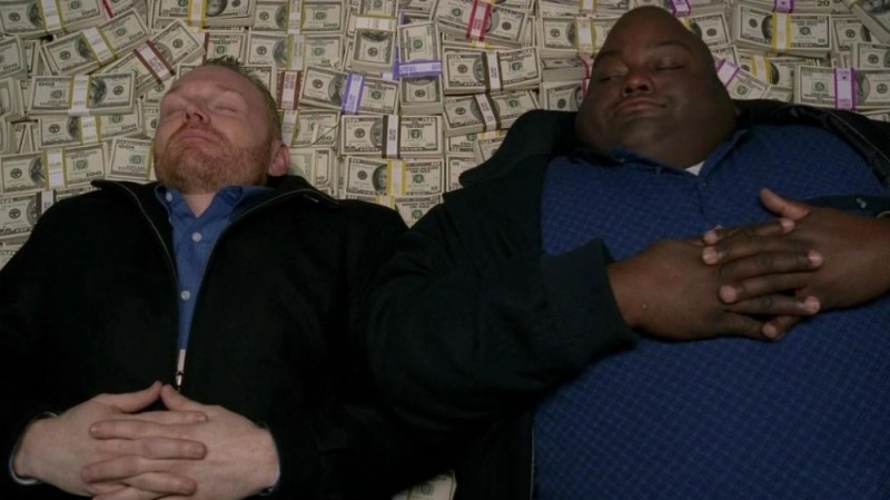 Create meme: breaking bad meme with money, in all serious lots of money, the negro is lying on the money