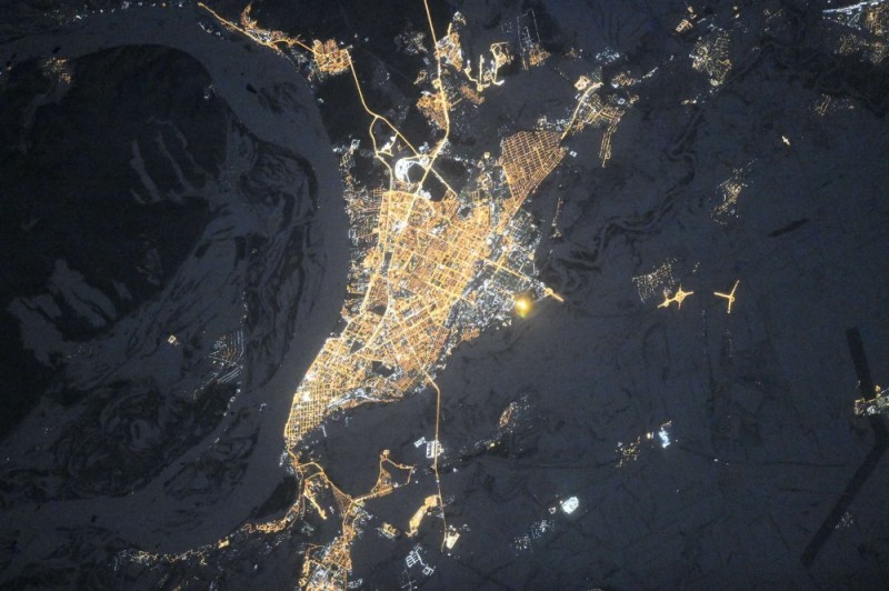 Create meme: Samara from space, city from space, Saratov view from space