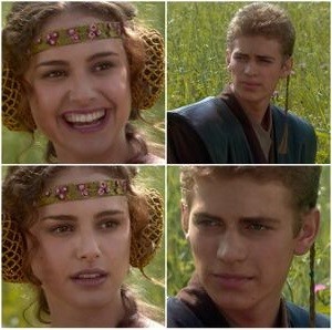 Create meme: Anakin and Padme on a picnic, Star wars Anakin and Padme, Anakin and Padme