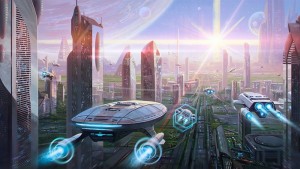 Create meme: the city of the distant future, future fantasy, city future fiction