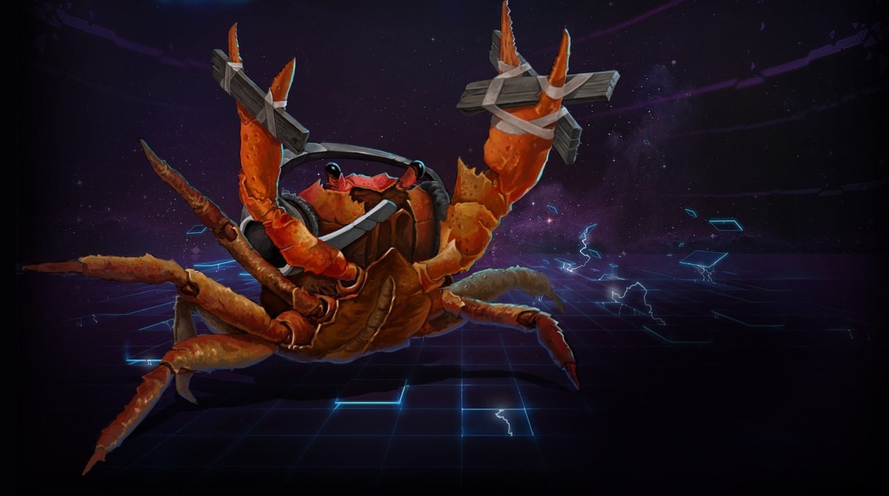 Создать мем "heroes of the storm, crab, dota 2" .