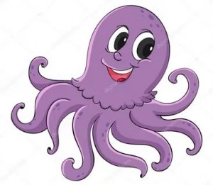 Create meme: octopus, ahtapot, octopus on white background