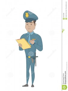 Создать мем: полицейский со свистком рисунок, policeman-standing, police officer