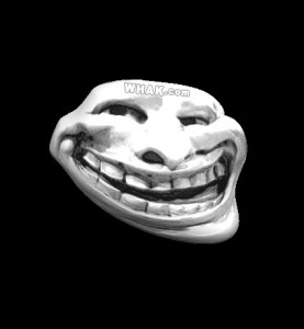 Create meme: troll, troll face, 3d trollface mask
