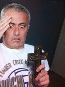 Create meme: jose mourinho, cross, meme the kid with a cross