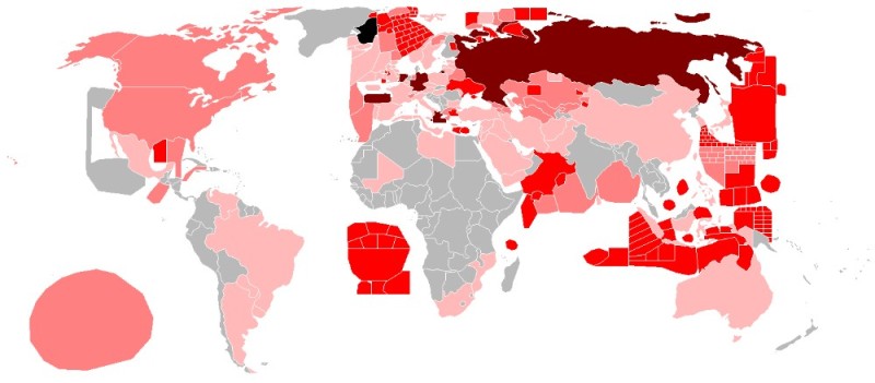 Создать мем: карта в мире, ареал распространения ислама, мировая карта стран