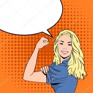 Создать мем: blonde woman, we can do it feminism, иллюстрации