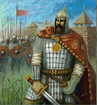 Create meme: Alexander Nevsky Prince, Slavic warrior, the knight is an ancient Russian warrior hero