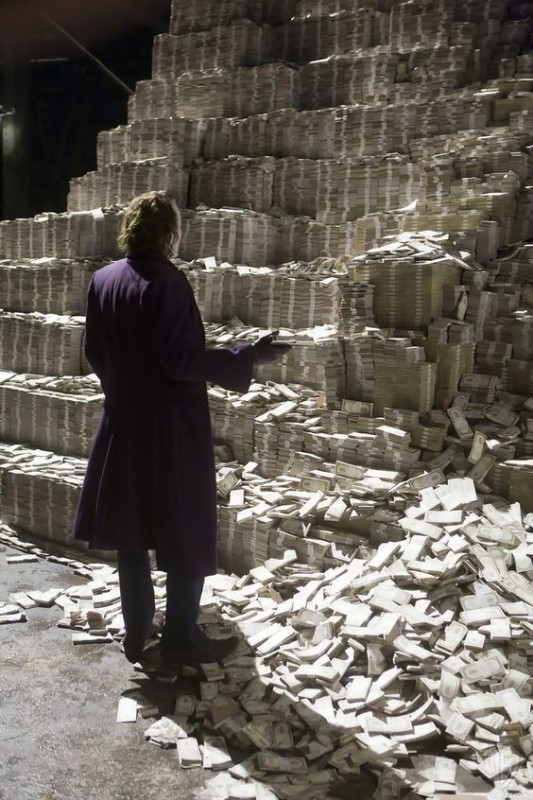 Create meme: mountain of money meme, the Joker Heath Ledger, heath ledger joker 