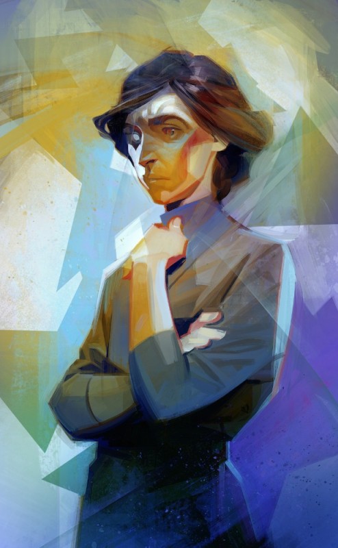 Create meme: Sergey Kolesov artist dishonored, anime, polygonal portrait