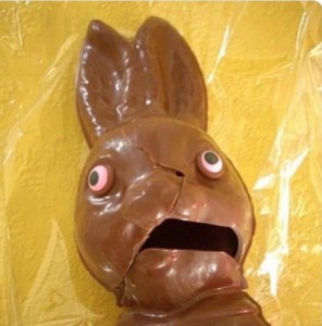 Create meme: chocolate Bunny
