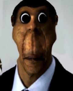Create meme: Obama screamer, obunga, scary face memes