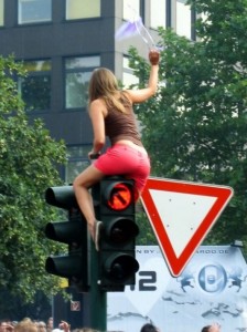 Create meme: traffic light with button, can't, traffic lights