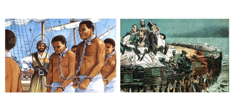 Create meme: colonizers and slaves, slavery, Negro slavery