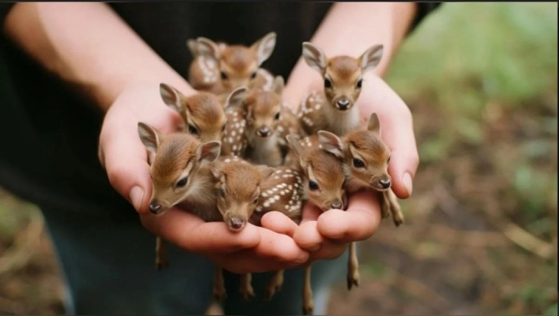 Create meme: fawn , small animals, little fawn