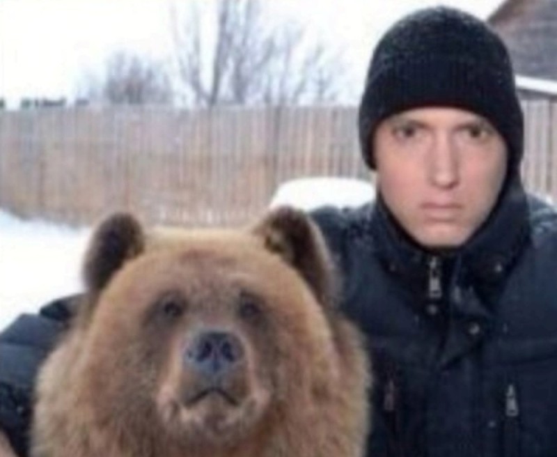 Create meme: the cannibal bear, bear , alexey koptyakov the bear