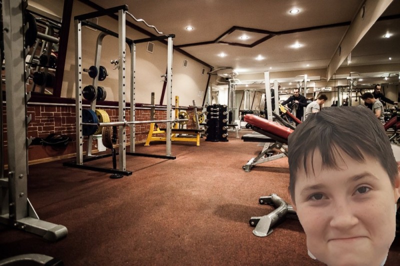 Create meme: gym background, boy , ace kronstadt gym