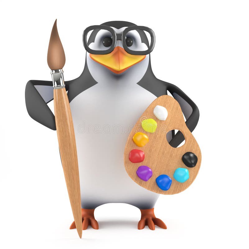 Создать мем: пингвин в очках, пингвин 3 д, пингвин 3д
