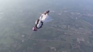 Create meme: parachute jump