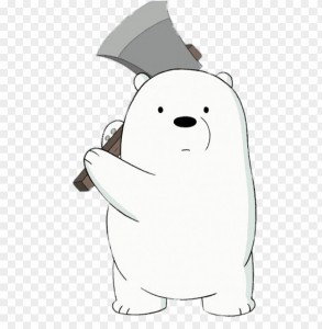 Create meme: bear cute, we bare bears white, white out the whole truth about bears