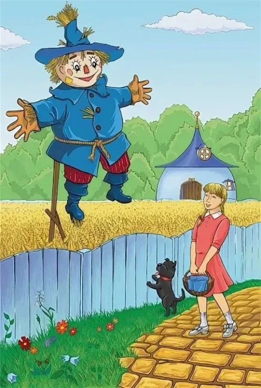 Create meme: The wizard of oz heroes scarecrow, illustration for the fairy tale the Wizard of the emerald city, the wizard of oz 