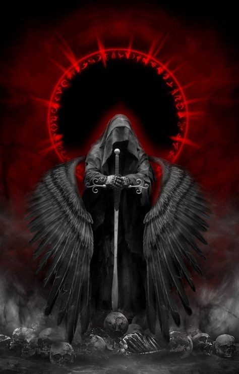 Create meme: The black angel of death, Gothic angel, The black angel