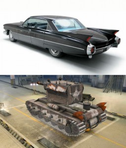 Создать мем: машины из смертельных гонок, scale models, cadillac eldorado biarritz 1959