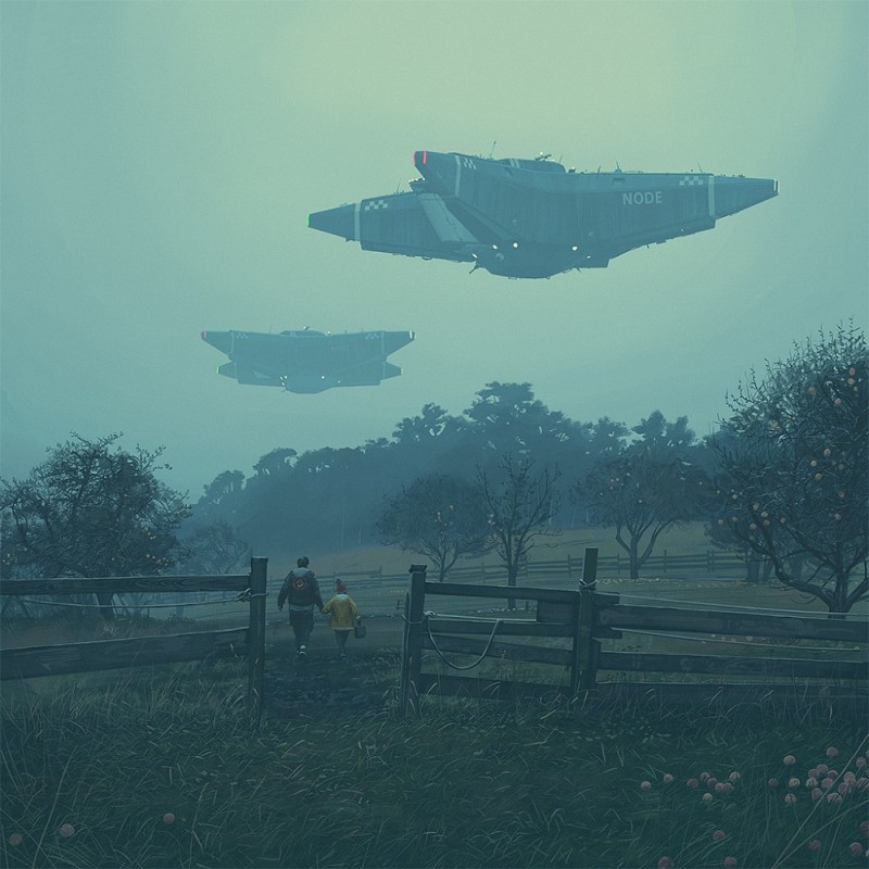 Create meme: simon stalenhag, simon stalenhag, simon stolenhag