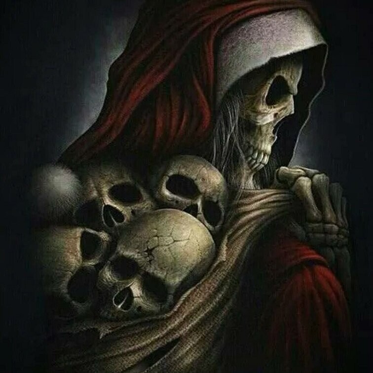 Create meme: channel scary stories, santa muerte, skull fantasy