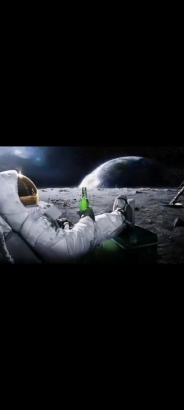 Create meme: space moon, astronaut with a beer on the moon, astronauts on the moon