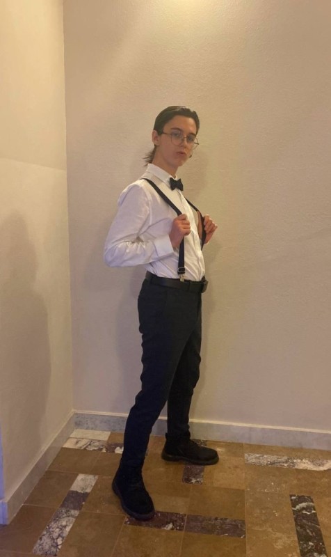 Create meme: people , suit with suspenders, trousers with suspenders