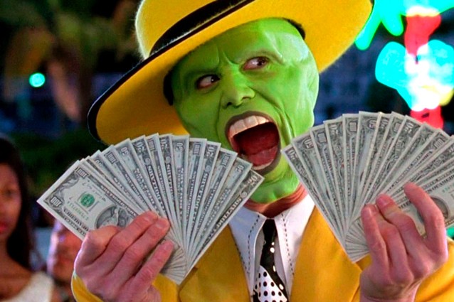 Create meme: Jim Carrey , jim carrey mask, money 