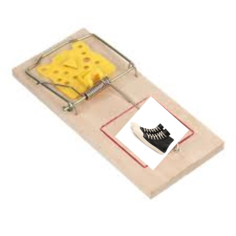 Create meme: wooden mousetrap, mousetrap with cheese, metal mousetrap