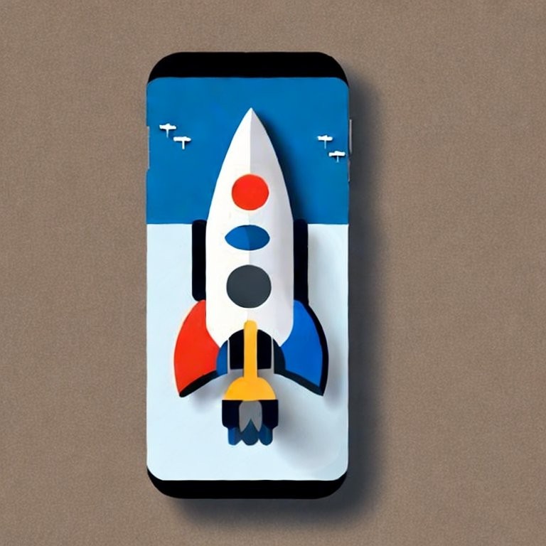 Create meme: rocket, smartphone rocket, rocket sticker