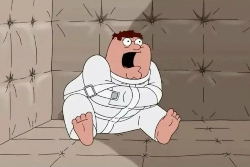 Create meme: Peter Griffin meme , Peter Griffin is in a mental hospital, meme family guy 