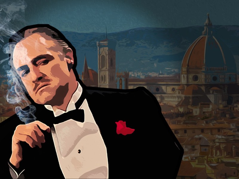 Create meme: michael corleone, the godfather of art, don Corleone art
