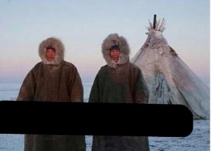 Create meme: where the Chukchi live, far North, Chukchi's clothes winter