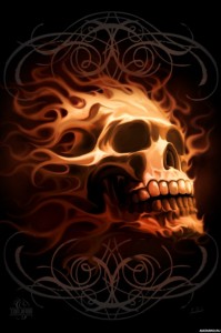 Create meme: skull, fire skull Wallpaper, flaming skull