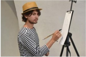 Create meme: artist Sergeev, the artist paints a portrait, Lutsyk