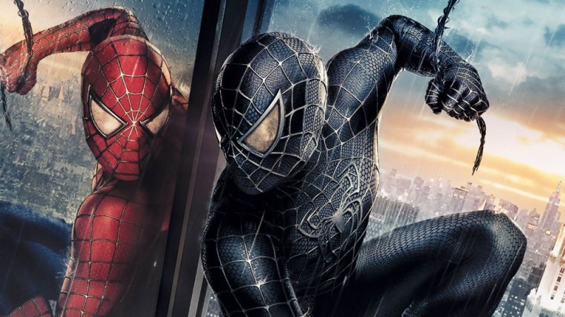 Создать мем: человек-паук 2, человек паук чёрный человек паук, человек паук 3 враг в отражении постер