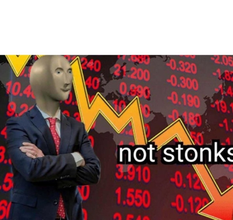 Create meme: not stonks, stonks face, stonks meme