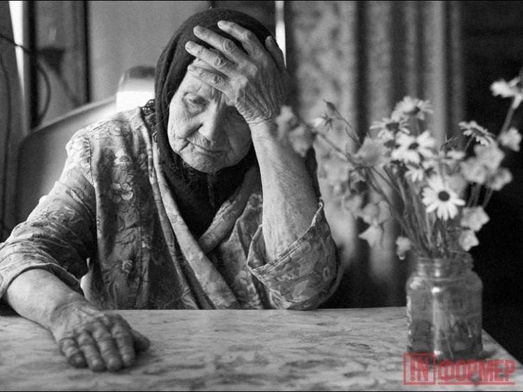 Create meme: lonely old age, mother , mothers' tears