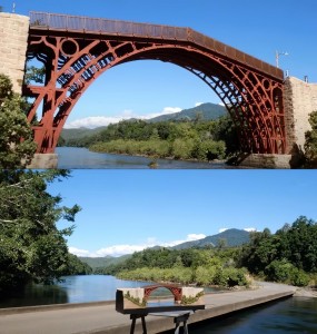 Создать мем: мост через реку, арочный мост, мост айрон бридж
