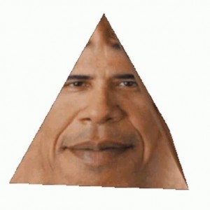 Создать мем: треугольный обэмэ, obama prism, obama pyramid