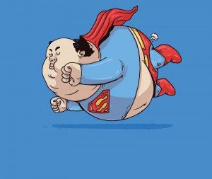 Создать мем: толстые супергерои, пузатый супермен, гриффины супермен мем