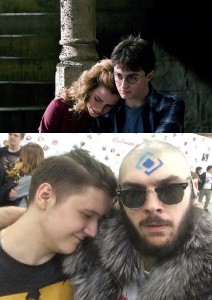 Create meme: couples in Harry Potter, harry and hermione